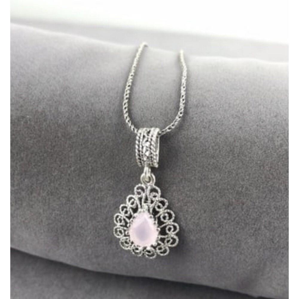 925 Sterling Silver Turkish Filigree Necklace for Women, NEW,HandmadeGift - Picture 6 of 7
